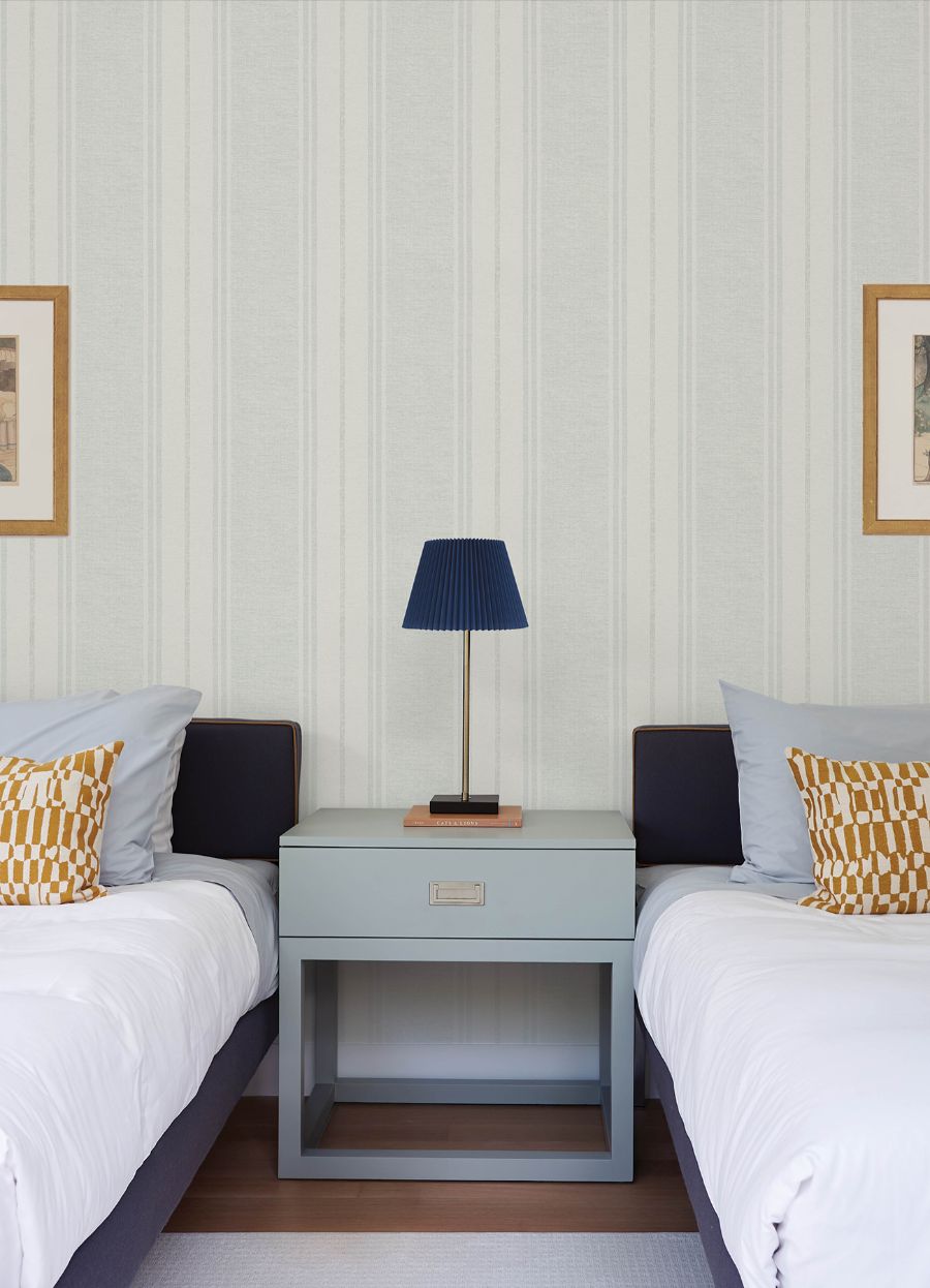 Purchase 4192-83442 Chesapeake Wallpaper, Maddox Light Blue Flannel Stripe - Plaid & Stripe1