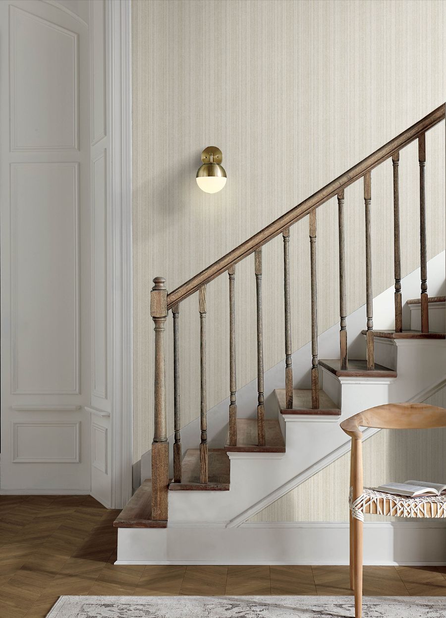 Purchase 4192-83445 Chesapeake Wallpaper, Stokes Beige Chevron Stripe - Plaid & Stripe1