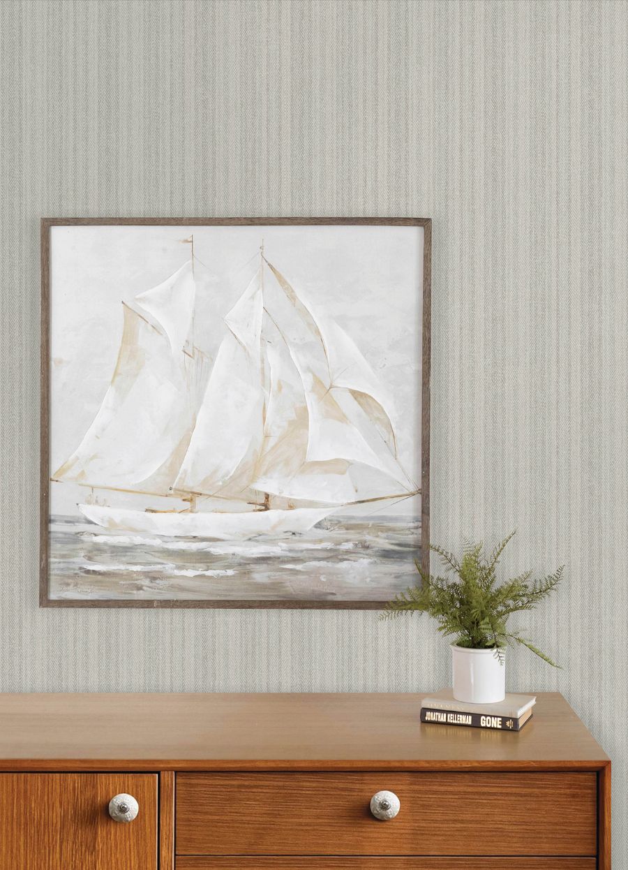 Purchase 4192-83446 Chesapeake Wallpaper, Stokes Grey Chevron Stripe - Plaid & Stripe12