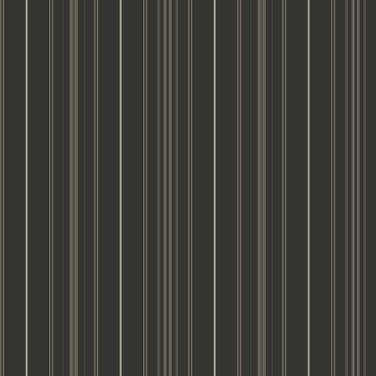 Purchase 4192-83453 Chesapeake Wallpaper, Lascelle Black Modern Pinstripe - Plaid & Stripe