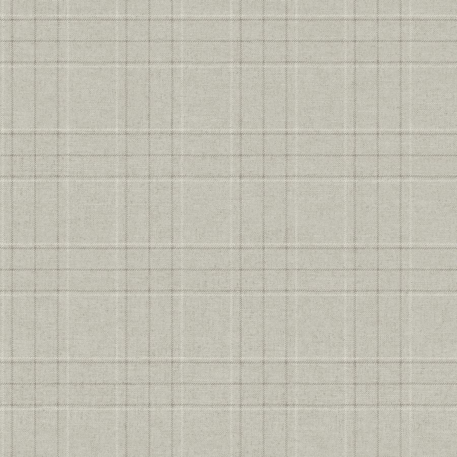 Purchase 4192-83456 Chesapeake Wallpaper, Fox Hollow Light Grey Dashed Plaid - Plaid & Stripe
