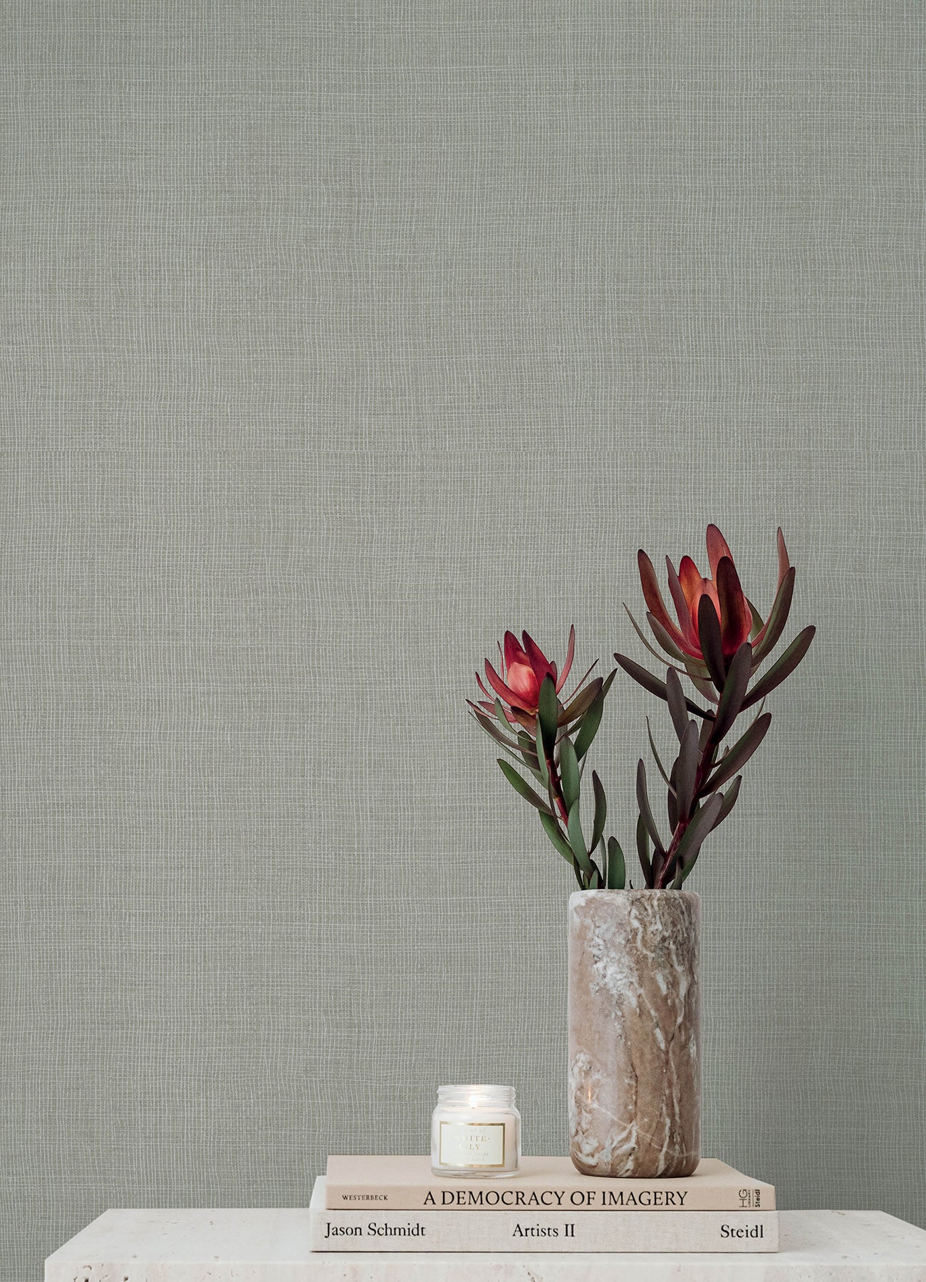Purchase 4193-7402 A-Street Wallpaper, Alba Grey Open Weave - Portofino1