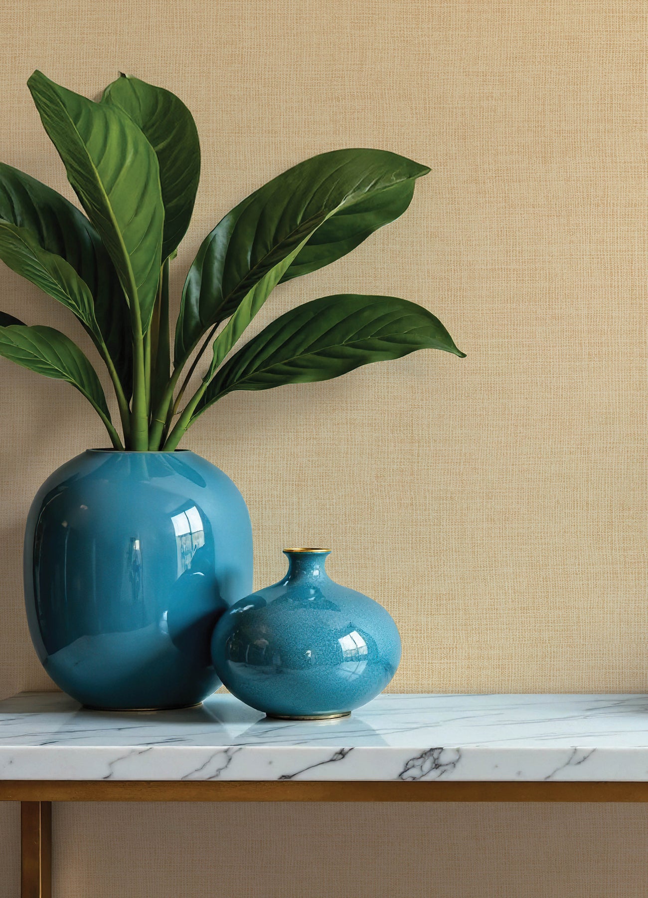 Purchase 4193-7405 A-Street Wallpaper, Alba Light Yellow Open Weave - Portofino12