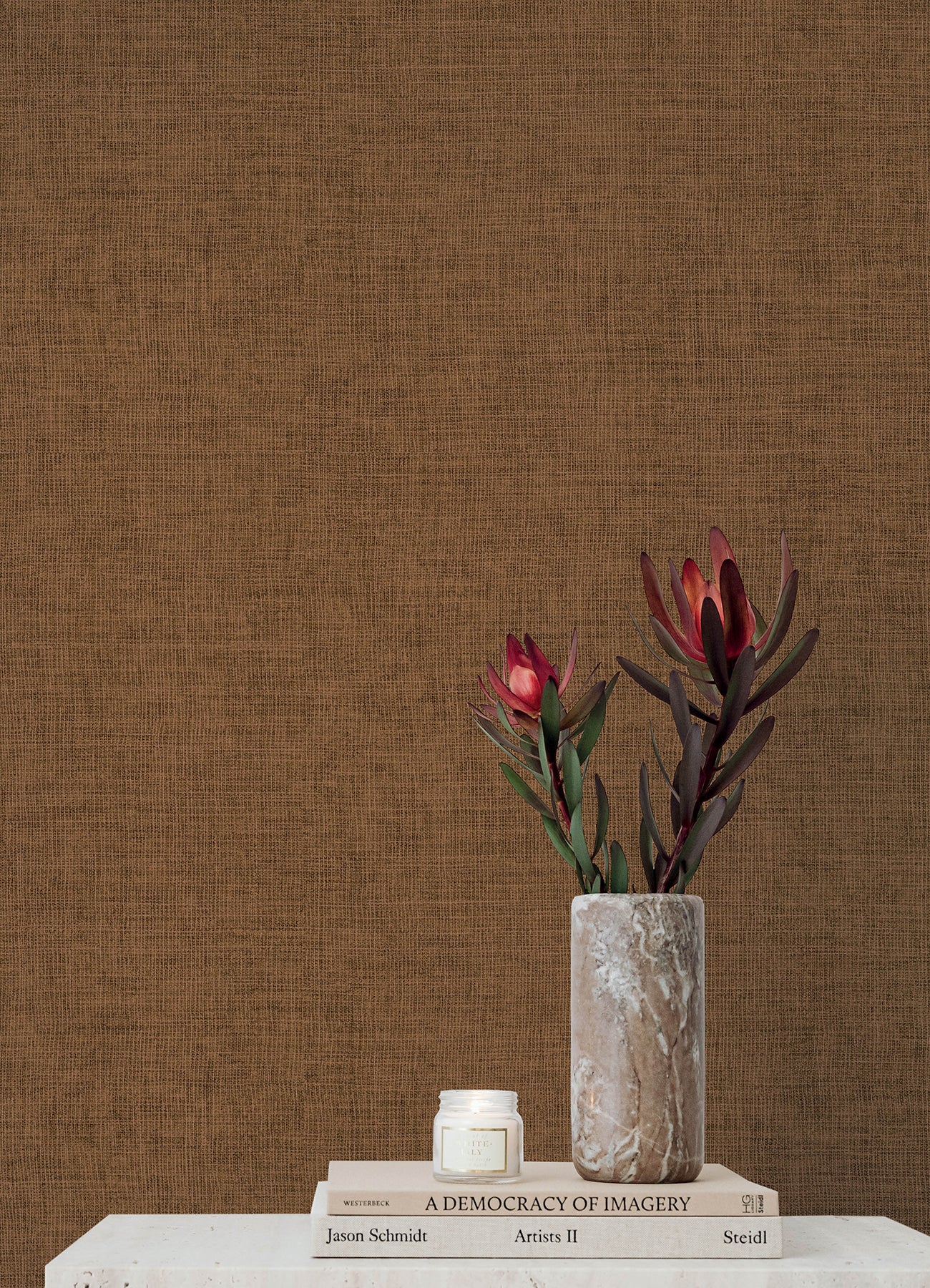 Purchase 4193-7409 A-Street Wallpaper, Alba Copper Open Weave - Portofino1