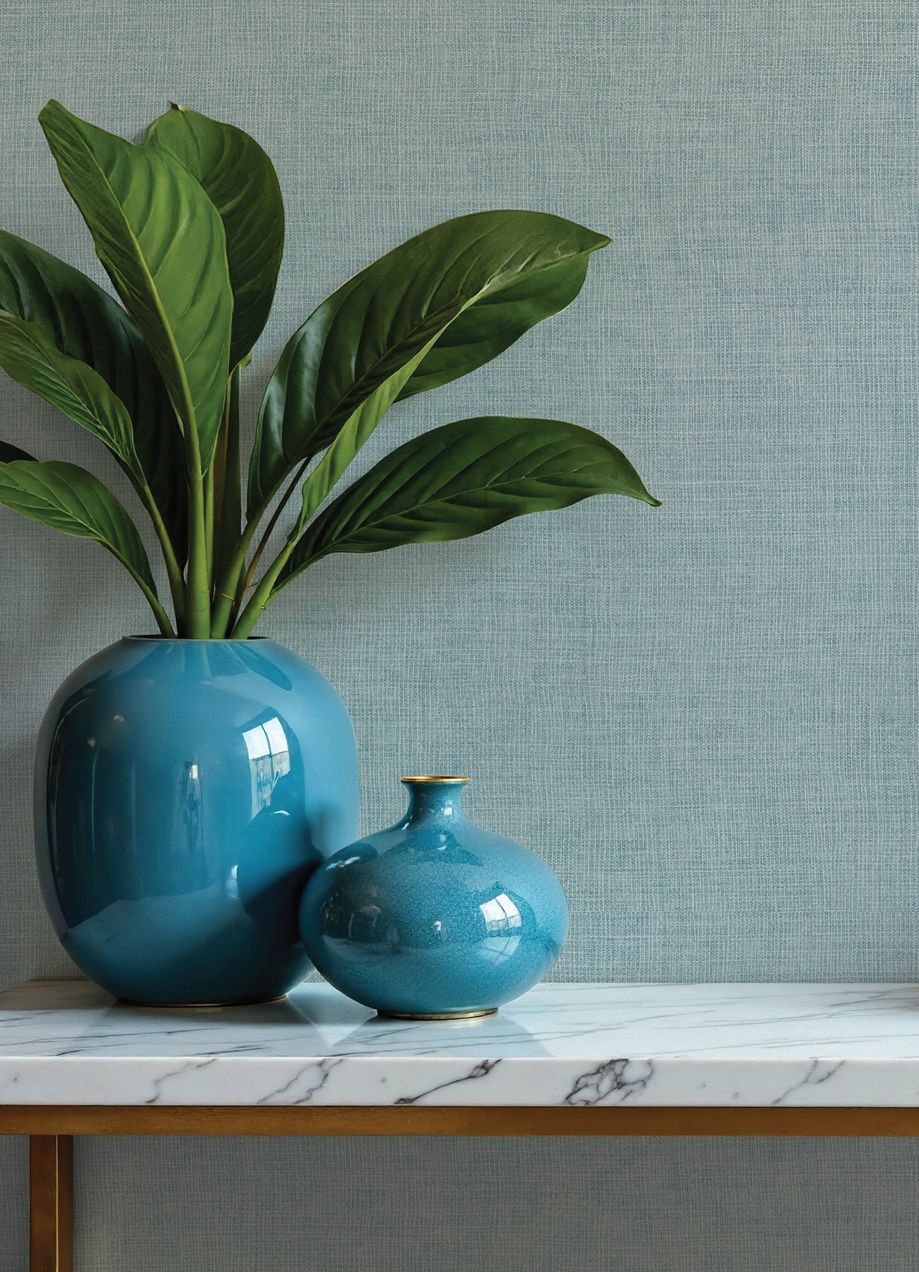 Purchase 4193-7411 A-Street Wallpaper, Alba Sky Blue Open Weave - Portofino12