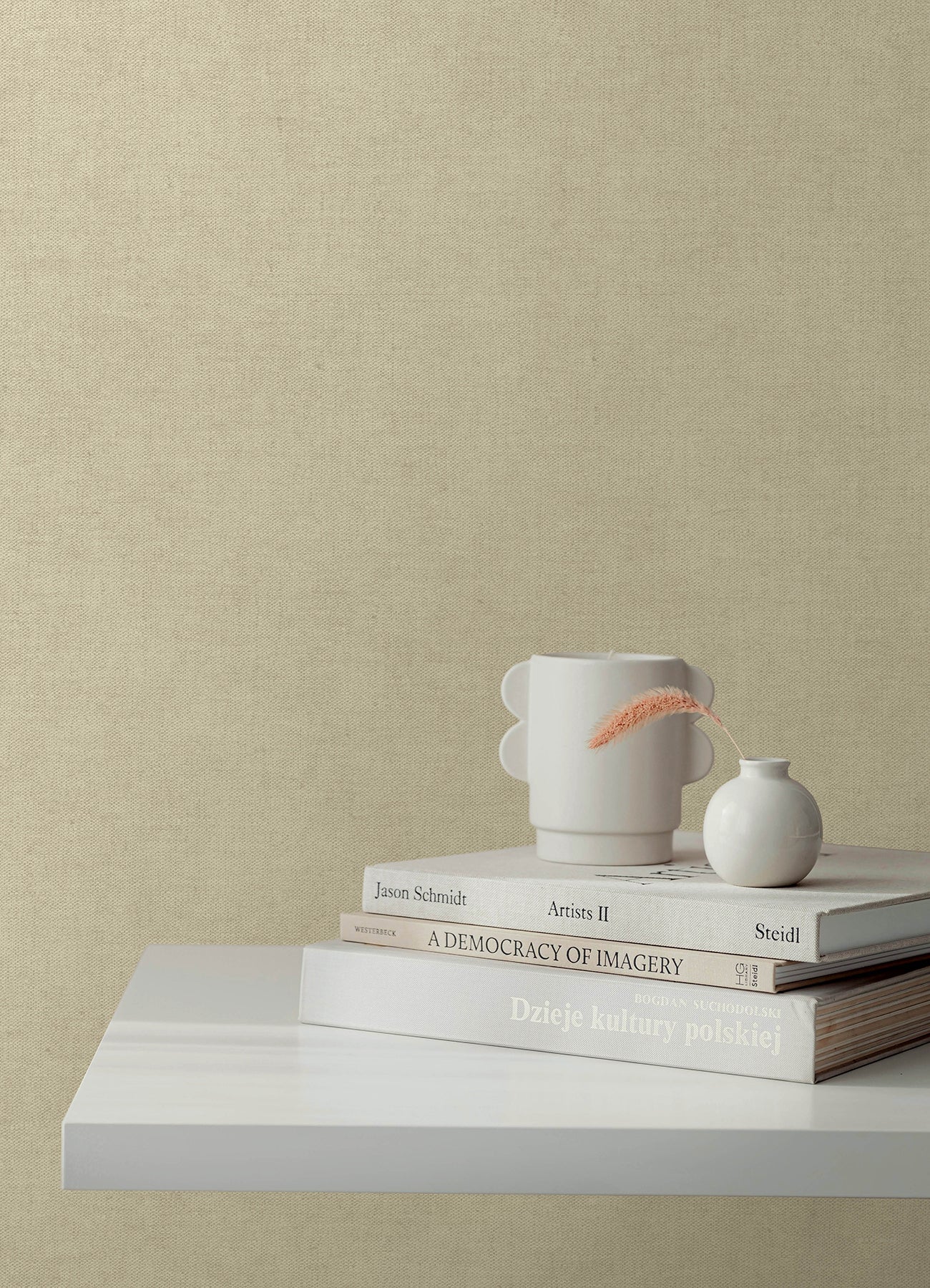 Purchase 4193-7422 A-Street Wallpaper, Nuovo Taupe Faux Linen - Portofino1