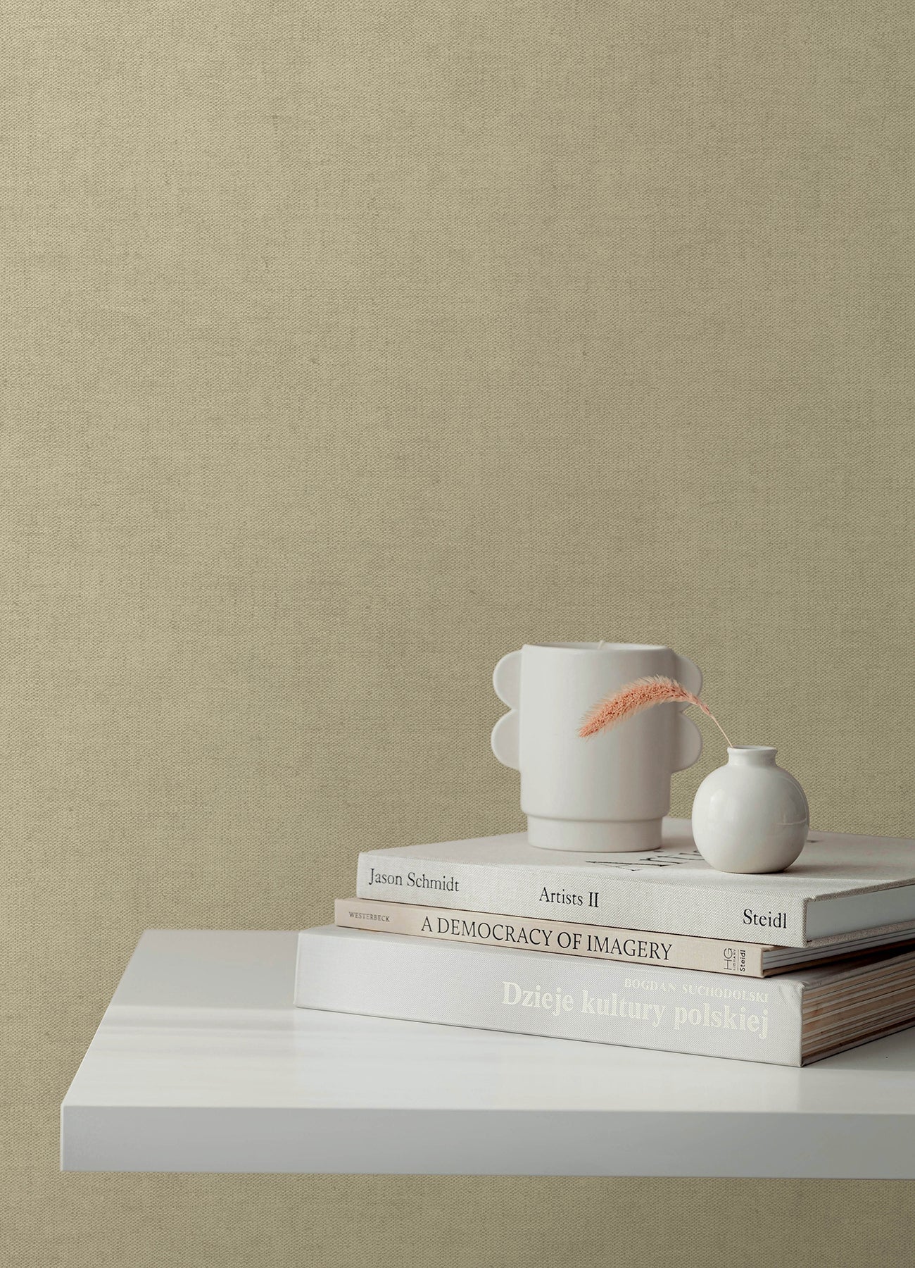 Purchase 4193-7423 A-Street Wallpaper, Nuovo Khaki Faux Linen - Portofino1