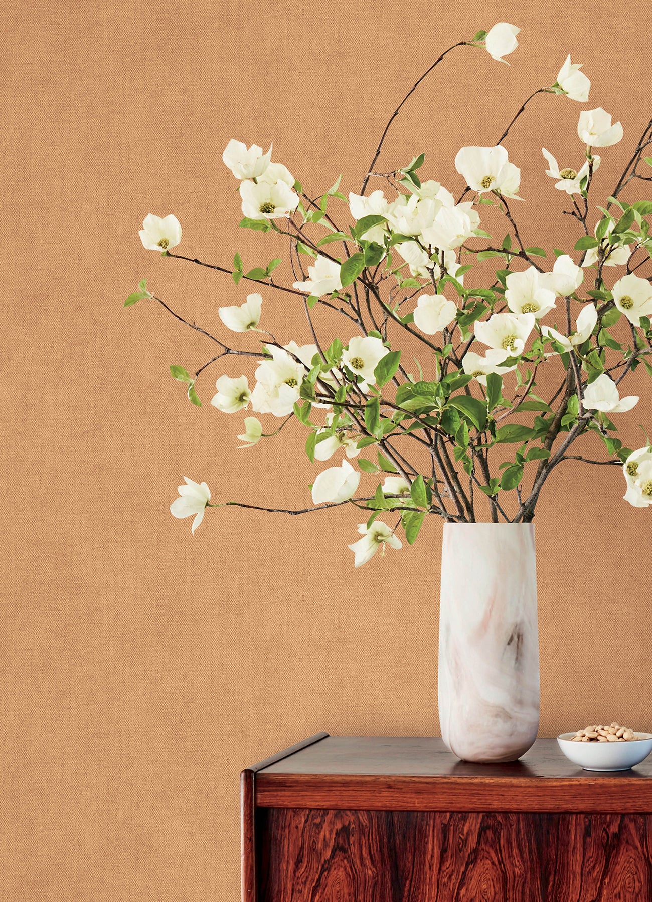 Purchase 4193-7425 A-Street Wallpaper, Nuovo Apricot Faux Linen - Portofino12