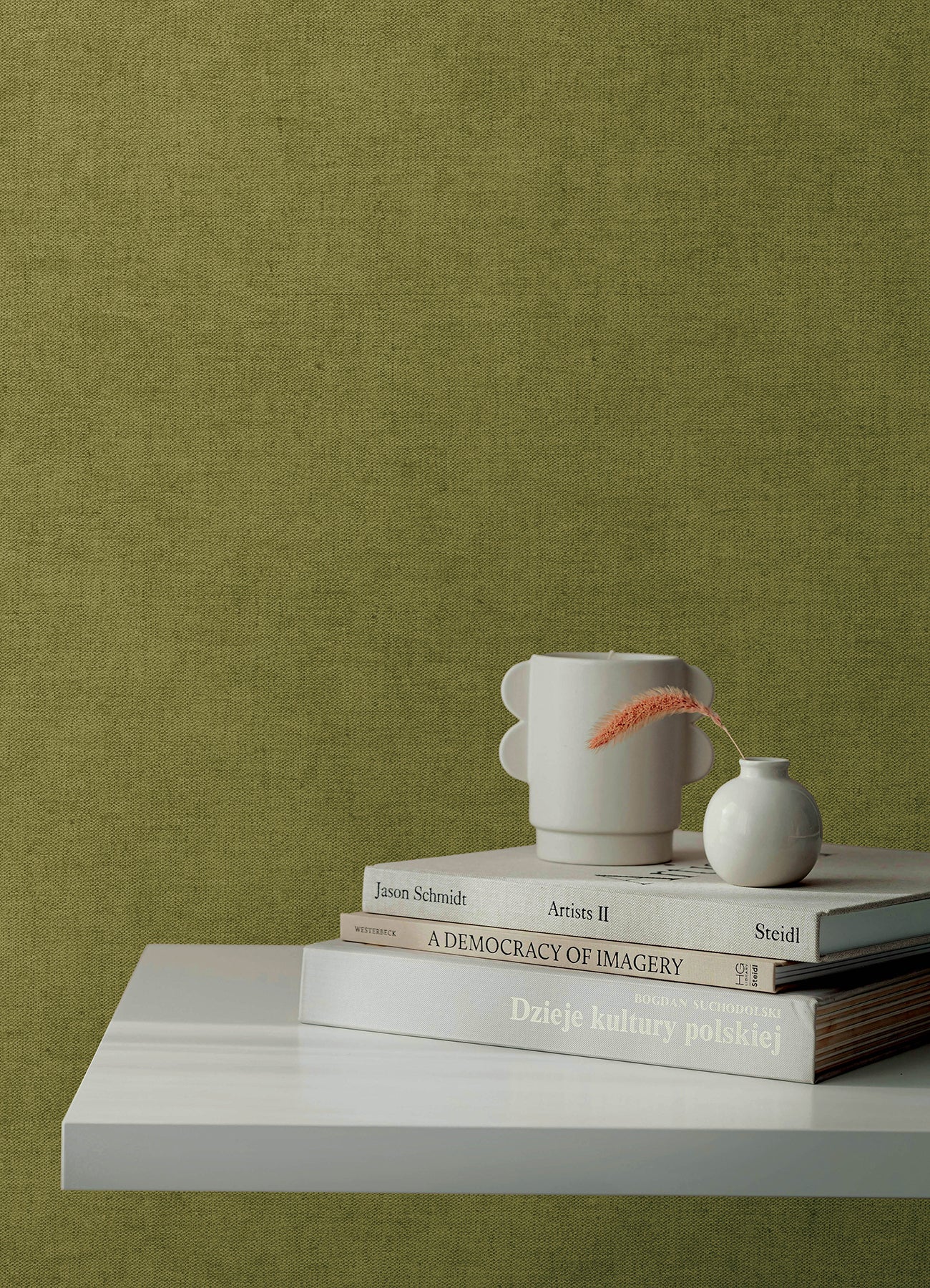 Purchase 4193-7430 A-Street Wallpaper, Nuovo Chartreuse Faux Linen - Portofino1