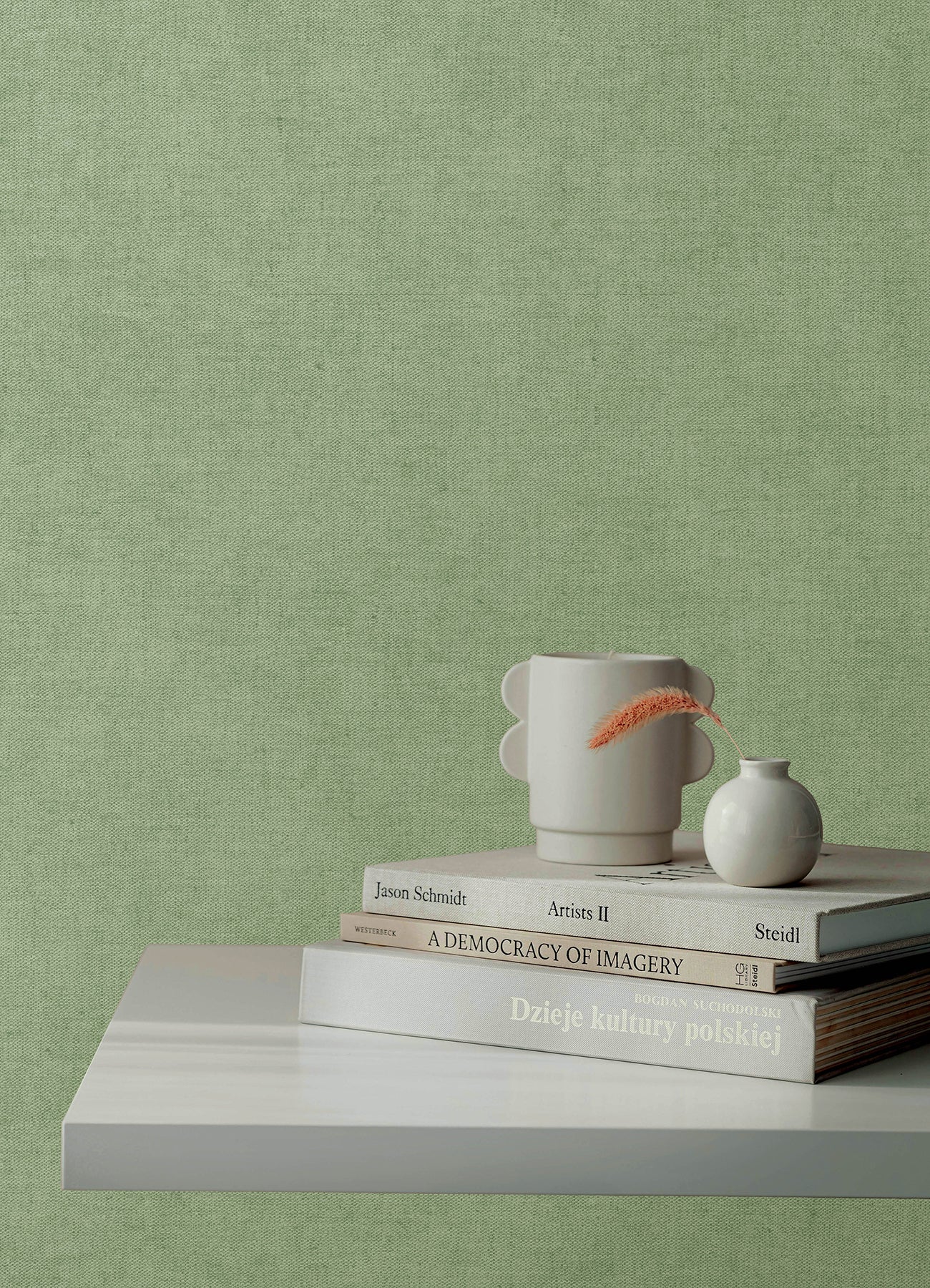 Purchase 4193-7431 A-Street Wallpaper, Nuovo Light Green Faux Linen - Portofino1