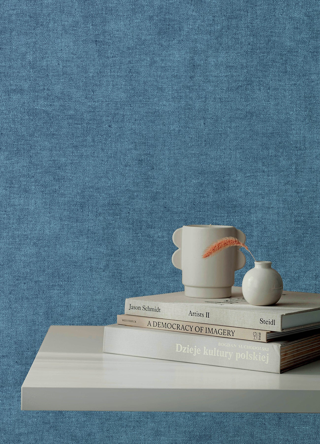 Purchase 4193-7434 A-Street Wallpaper, Nuovo Denim Faux Linen - Portofino1