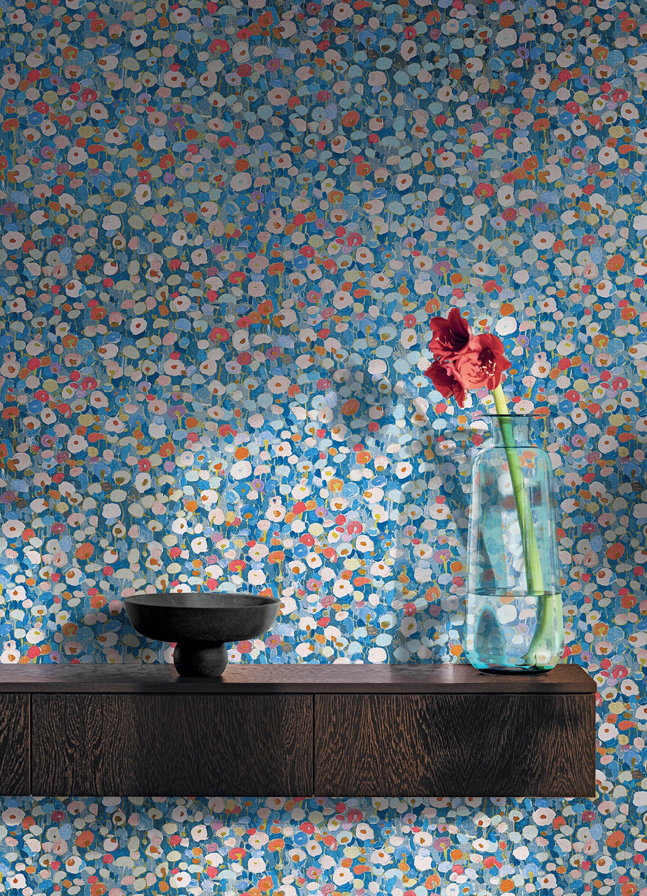 Purchase 4193-7442 A-Street Wallpaper, Prato Blue Petite Floral - Portofino1