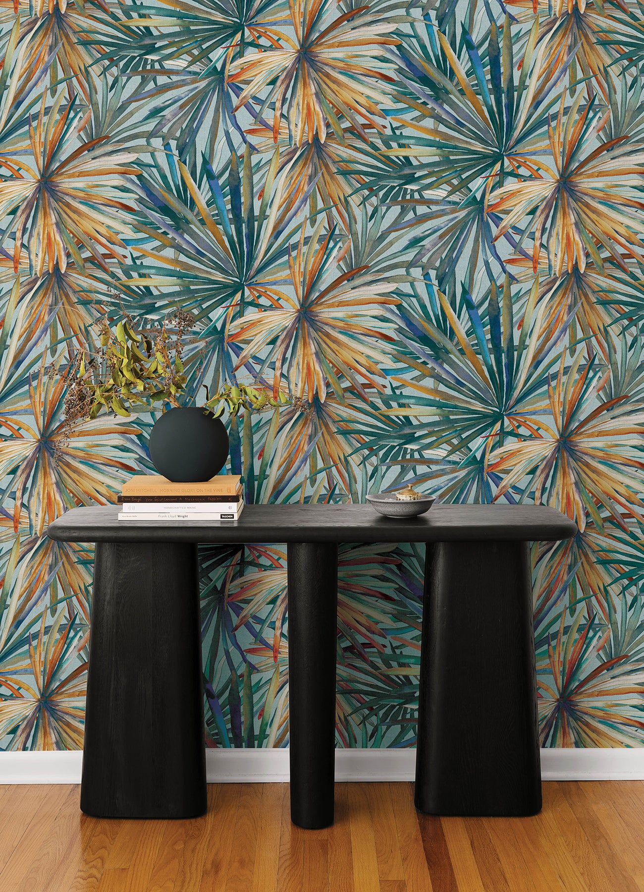 Purchase 4193-7451 A-Street Wallpaper, Corifa Sea Green Palm Leaf - Portofino1