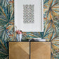 Purchase 4193-7451 A-Street Wallpaper, Corifa Sea Green Palm Leaf - Portofino12