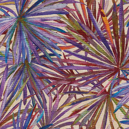 Purchase 4193-7452 A-Street Wallpaper, Corifa Purple Palm Leaf - Portofino
