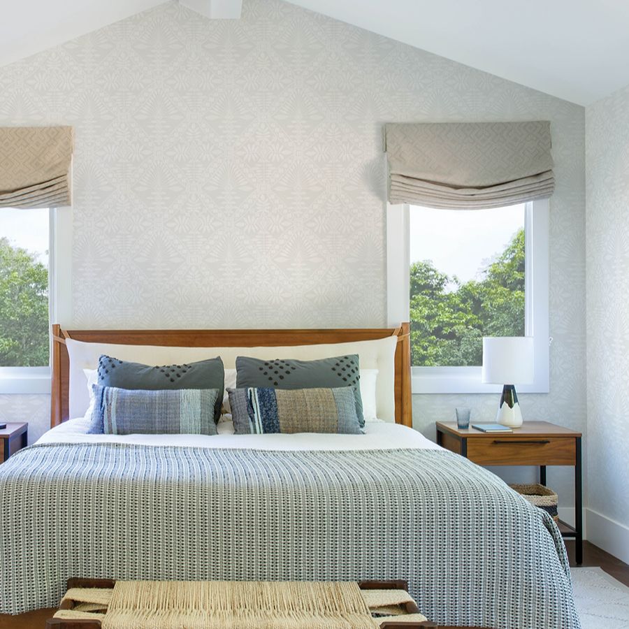 Purchase 4199-27774 Chesapeake Wallpaper, Emmarie Grey Geometric - Modern Farmhouse1