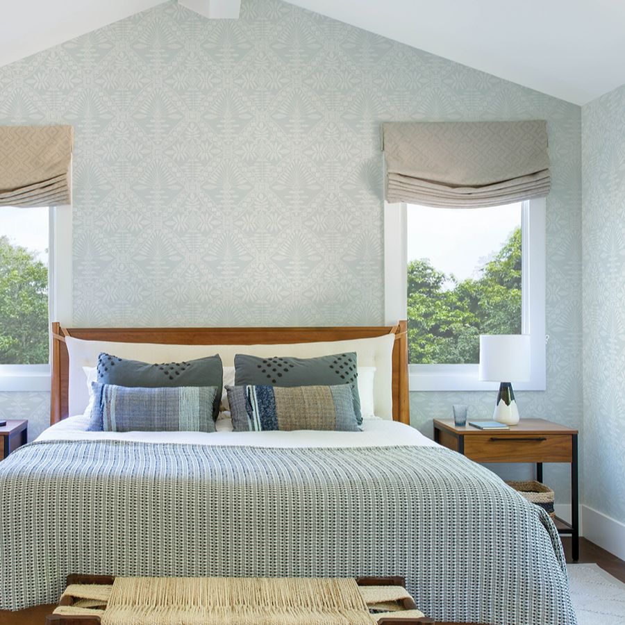 Purchase 4199-27778 Chesapeake Wallpaper, Emmarie Light Blue Geometric - Modern Farmhouse1
