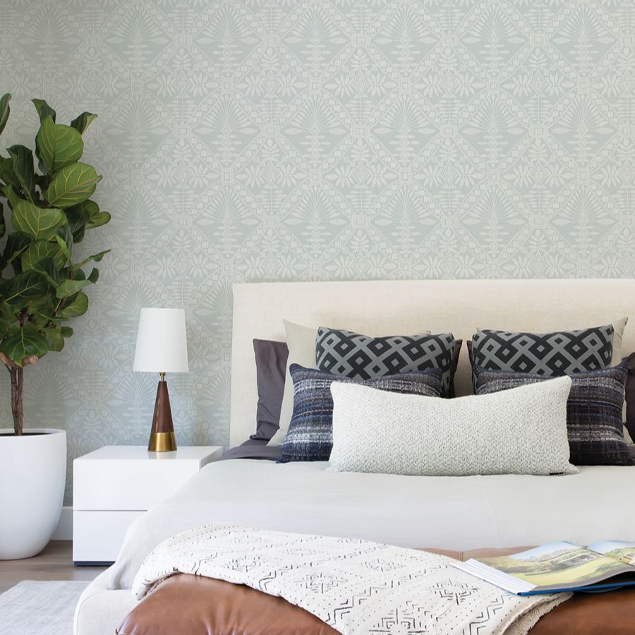 Purchase 4199-27778 Chesapeake Wallpaper, Emmarie Light Blue Geometric - Modern Farmhouse12