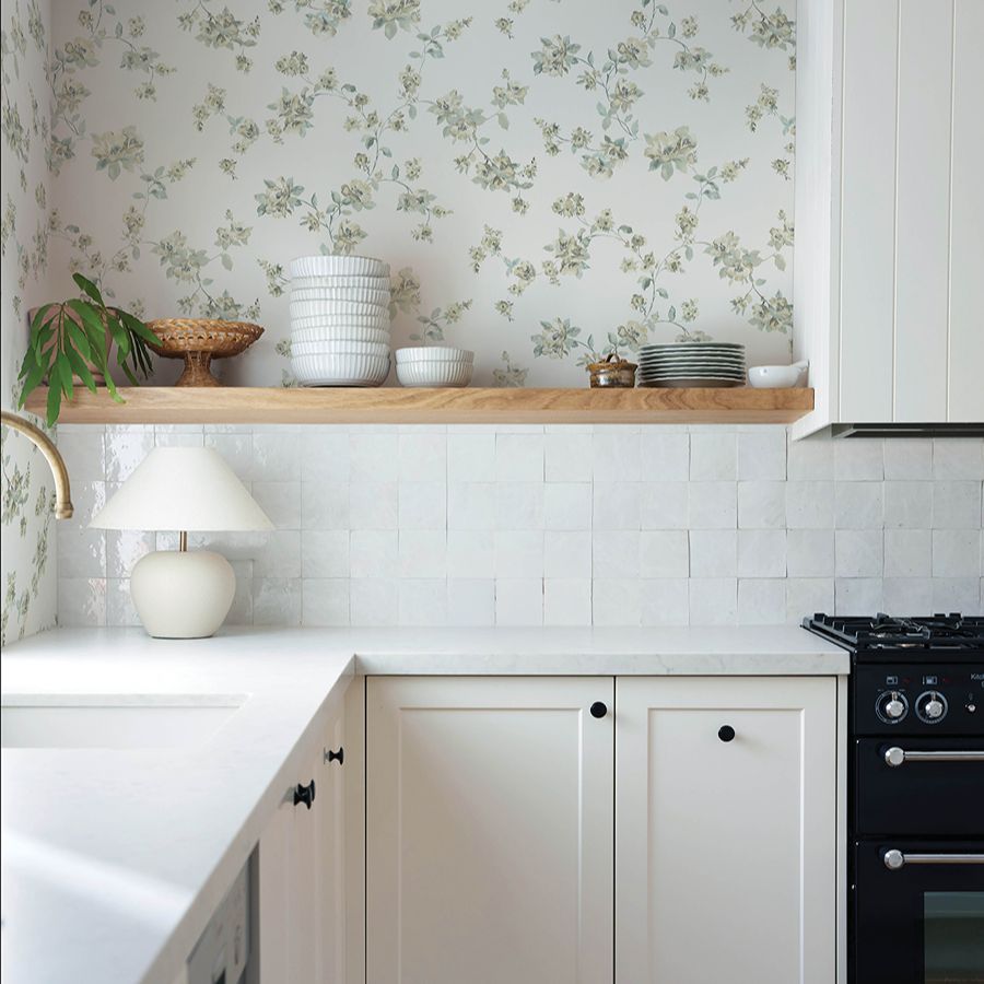 Purchase 4199-27784 Chesapeake Wallpaper, Festival Floral Aqua Trailing - Modern Farmhouse1