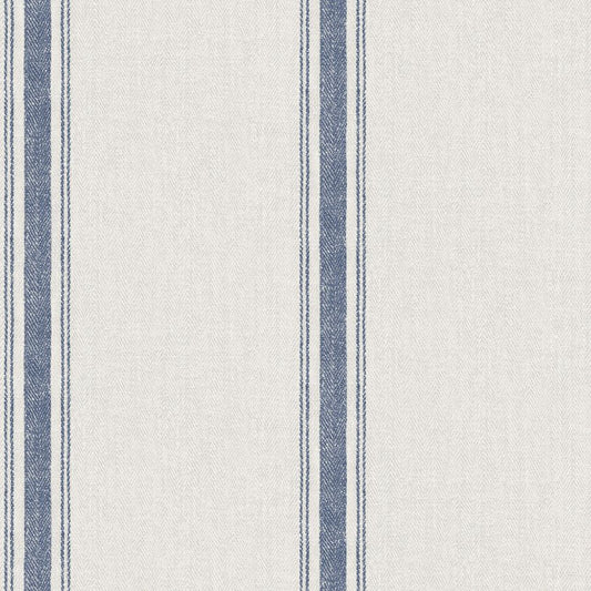 Purchase 4199-70067 Chesapeake Wallpaper, Linette Blue Fabric Stripe - Modern Farmhouse