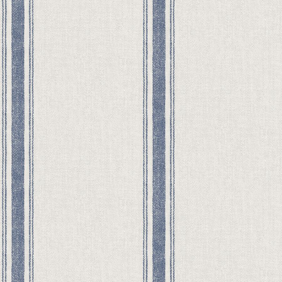 Purchase 4199-70067 Chesapeake Wallpaper, Linette Blue Fabric Stripe - Modern Farmhouse