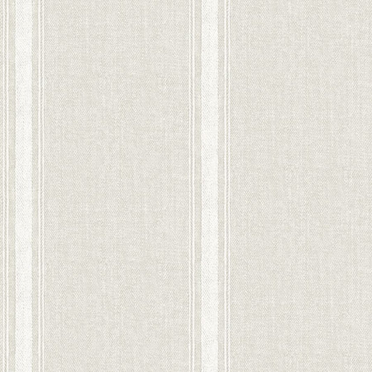 Purchase 4199-70070 Chesapeake Wallpaper, Linette Beige Fabric Stripe - Modern Farmhouse