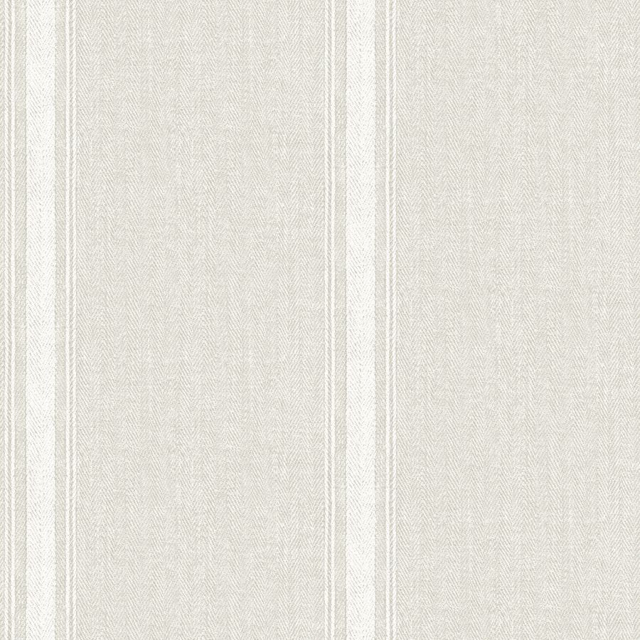 Purchase 4199-70070 Chesapeake Wallpaper, Linette Beige Fabric Stripe - Modern Farmhouse