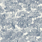 Purchase 4199-72559 Chesapeake Wallpaper, Spinney Blue Toile - Modern Farmhouse