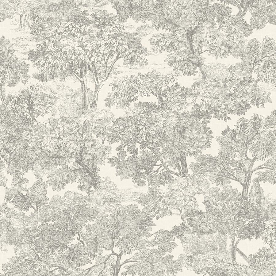 Purchase 4199-72560 Chesapeake Wallpaper, Spinney Grey Toile - Modern Farmhouse