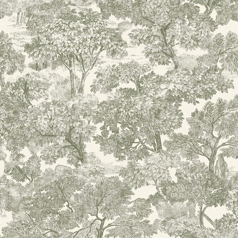 Purchase 4199-72561 Chesapeake Wallpaper, Spinney Green Toile - Modern Farmhouse