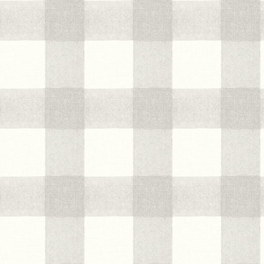 Purchase 4199-83422 Chesapeake Wallpaper, Thorpe Light Grey Plaid - Modern Farmhouse