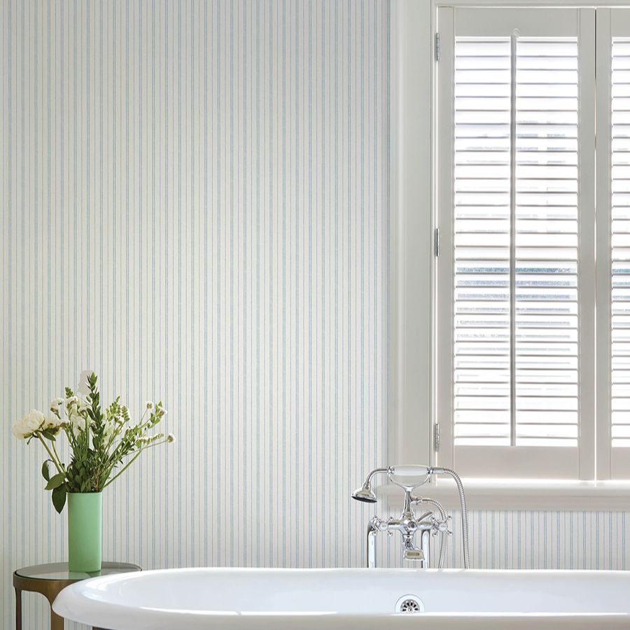 Purchase 4199-83426 Chesapeake Wallpaper, Harville Light Blue Double Stripe - Modern Farmhouse1