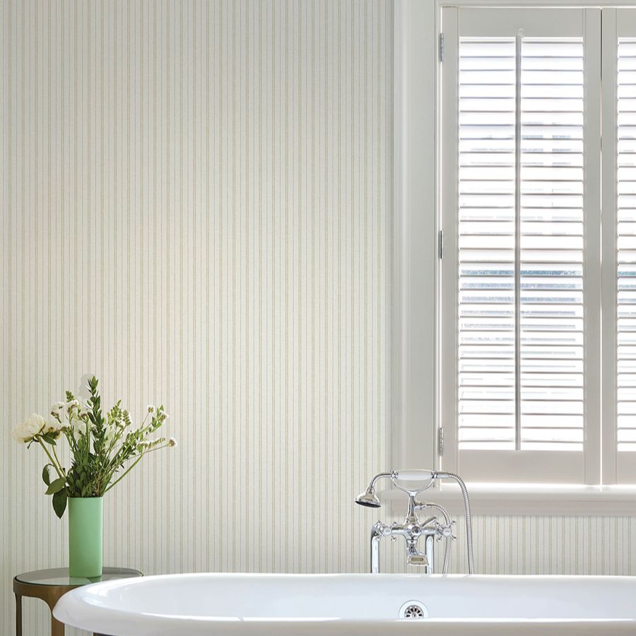 Purchase 4199-83427 Chesapeake Wallpaper, Harville Beige Double Stripe - Modern Farmhouse1