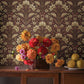 Purchase 4199-83700 Chesapeake Wallpaper, Edith Burgundy Floral Damask - Modern Farmhouse1