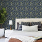 Purchase 4199-83714 Chesapeake Wallpaper, Mercy Navy Berry Vines - Modern Farmhouse12