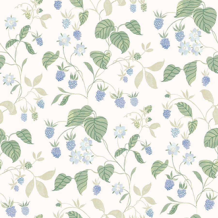 Purchase 4199-83715 Chesapeake Wallpaper, Mercy White Berry Vines - Modern Farmhouse