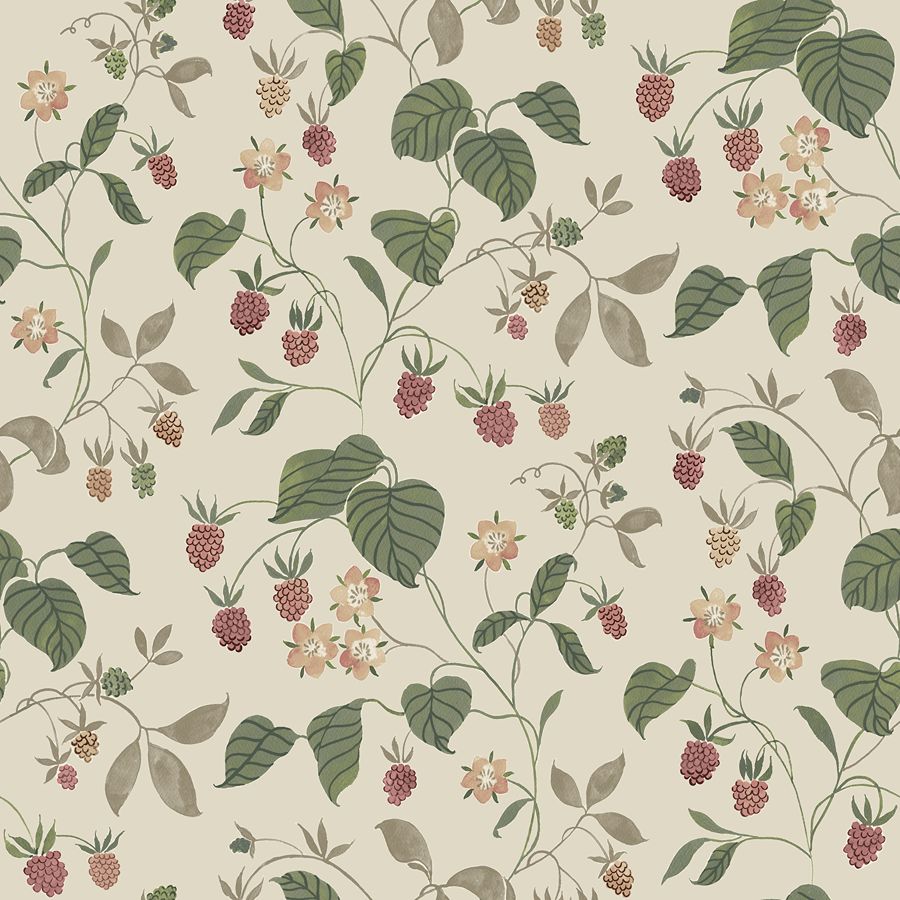 Purchase 4199-83717 Chesapeake Wallpaper, Mercy Taupe Berry Vines - Modern Farmhouse