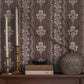 Purchase 4199-83723 Chesapeake Wallpaper, Lenea Burgundy Floral Stripe - Modern Farmhouse1