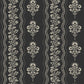 Purchase 4199-83724 Chesapeake Wallpaper, Lenea Black Floral Stripe - Modern Farmhouse