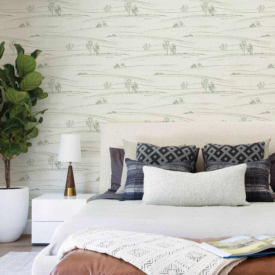 Purchase 4199-83727 Chesapeake Wallpaper, Isaac Green Rolling Hills - Modern Farmhouse12