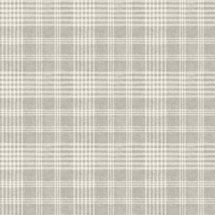 Purchase 4199-83733 Chesapeake Wallpaper, Perry Grey Plaid - Modern Farmhouse