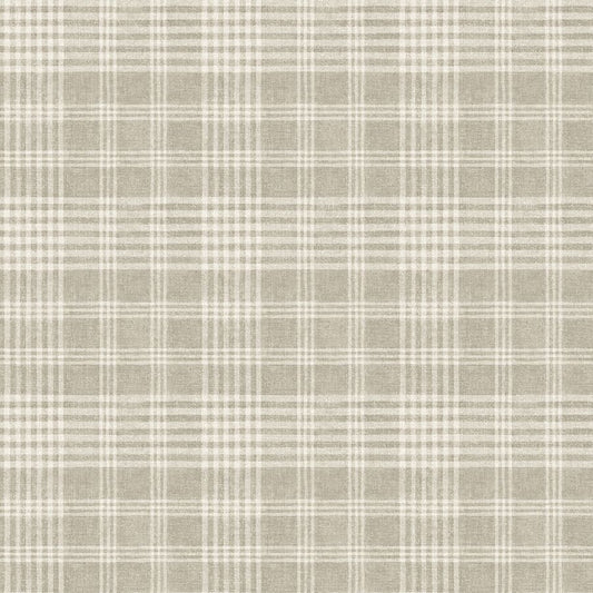 Purchase 4199-83735 Chesapeake Wallpaper, Perry Taupe Plaid - Modern Farmhouse
