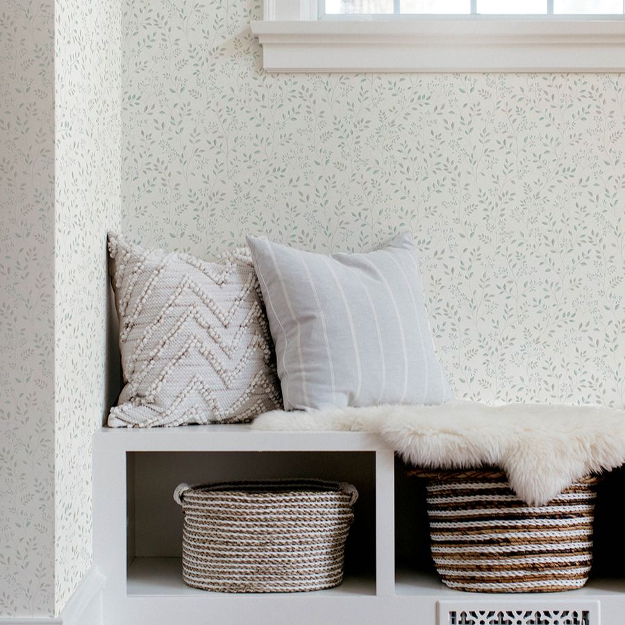 Purchase 4199-83740 Chesapeake Wallpaper, Galena Aqua Botanical Trail - Modern Farmhouse1