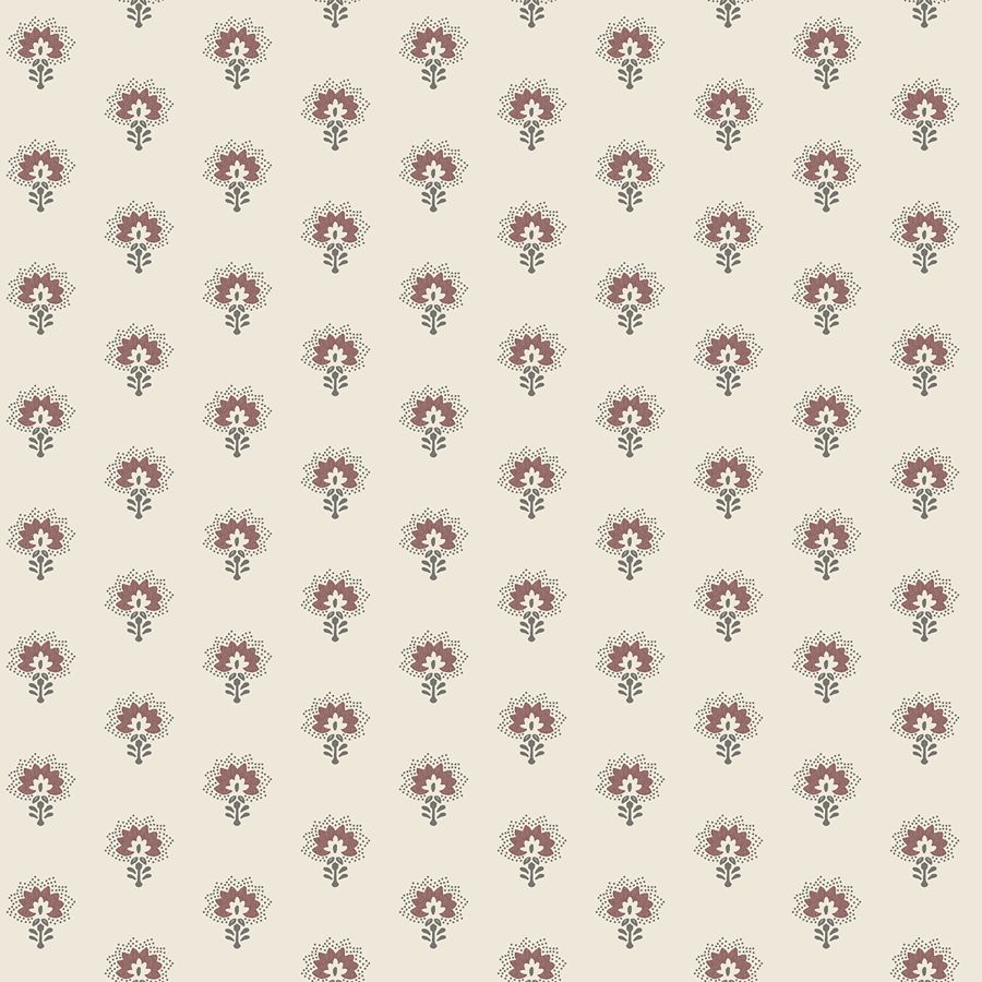 Purchase 4199-83753 Chesapeake Wallpaper, Hilda Burgundy Floral Medallion - Modern Farmhouse