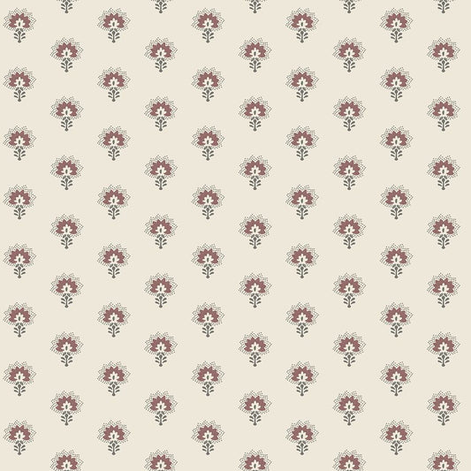Purchase 4199-83753 Chesapeake Wallpaper, Hilda Burgundy Floral Medallion - Modern Farmhouse