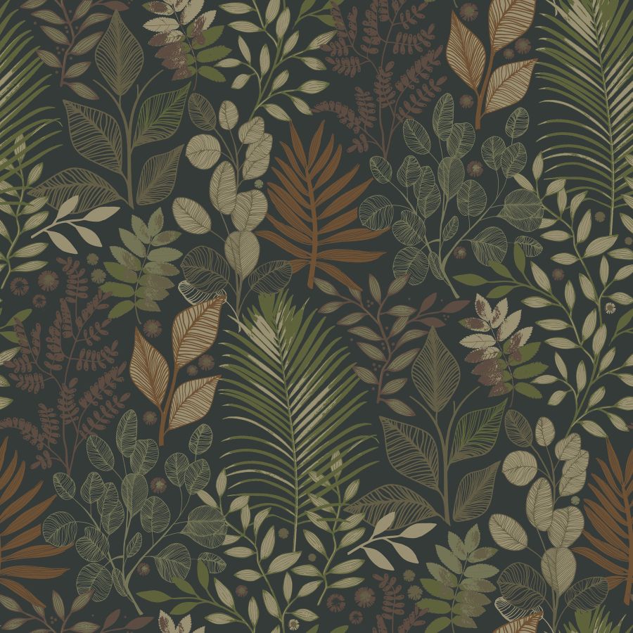 Purchase 4201-20104 A-Street Wallpaper, Ängslycka Black Forest Botanicals - Savanna
