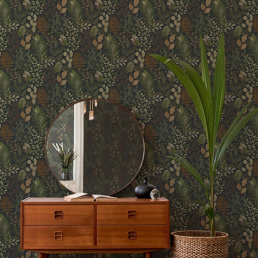 Purchase 4201-20104 A-Street Wallpaper, Ängslycka Black Forest Botanicals - Savanna12