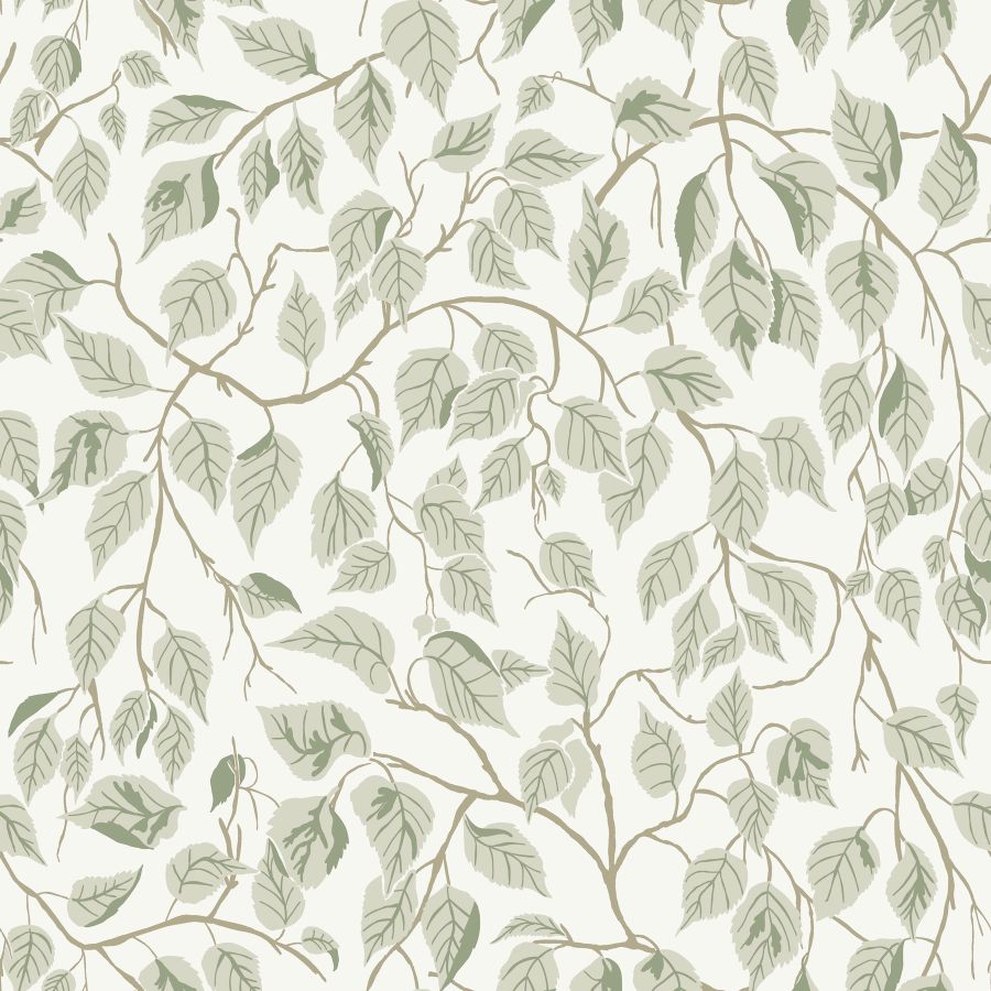 Purchase 4201-20107 A-Street Wallpaper, Hängbjörk Sage Vine - Savanna