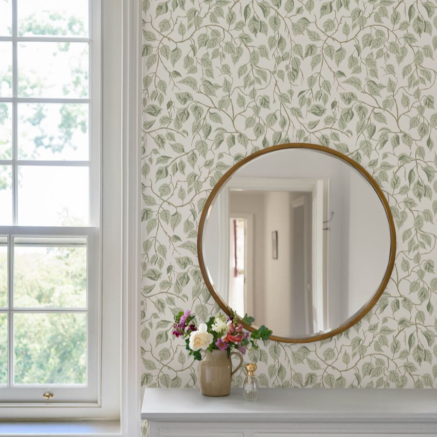 Purchase 4201-20107 A-Street Wallpaper, Hängbjörk Sage Vine - Savanna1