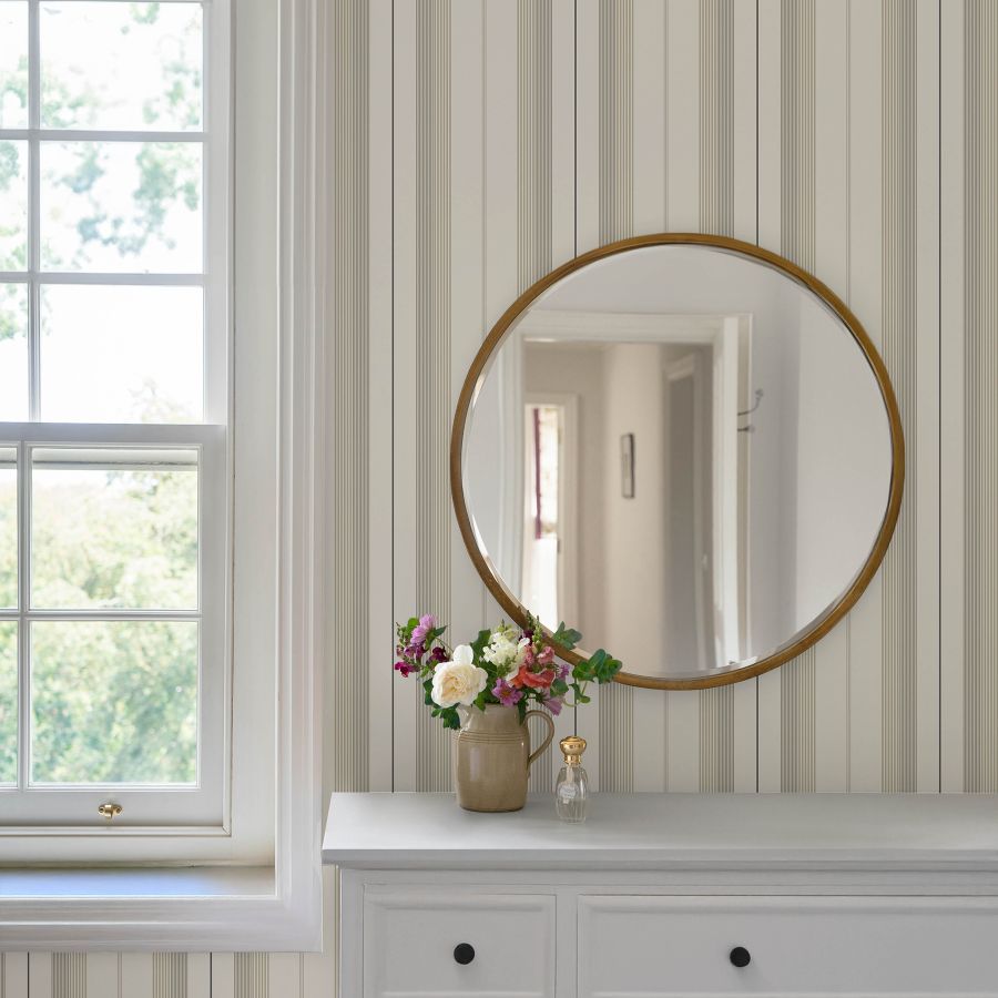 Purchase 4201-20118 A-Street Wallpaper, Herrgård Neutral Stripe - Savanna1